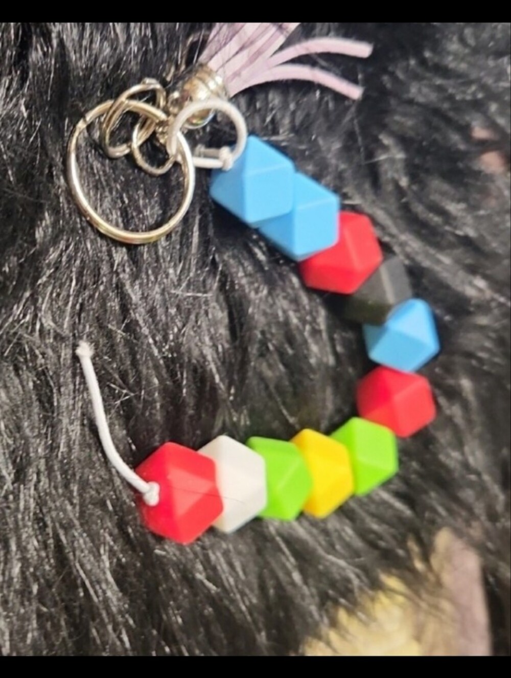Colorful Beaded Kids or adults Keychain - Multi-Color